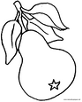 Lamina para colorear Dibujos de Frutas. peras